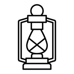 Oil lantern icon simple flat icon vector symbol