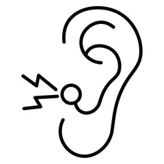 Obraz premium Otitis icon simple flat icon vector symbol
