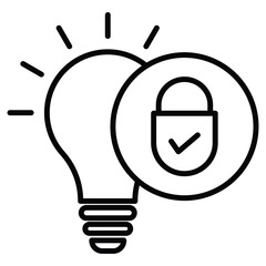 Patent idea icon simple flat icon vector symbol