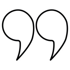 Quote icon simple flat icon vector symbol