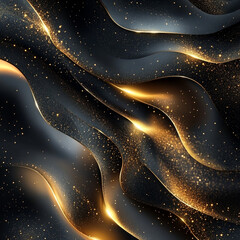 Black And With Background Gold Luxurious Gradient Fluid