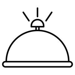Service bell icon simple flat icon vector symbol