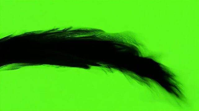 A bold black brush stroke jagged edges quickly swipes green screen background design video ed unique transition cut in effect 4K video editors motion design video ers looking to add aggressive