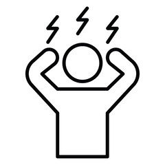 Stress icon simple flat icon vector symbol