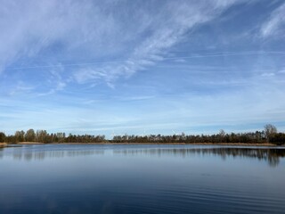 clouds over the lake