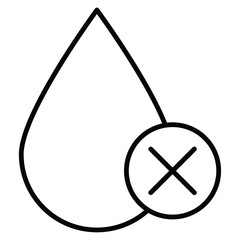 Water not clear icon simple flat icon vector symbol