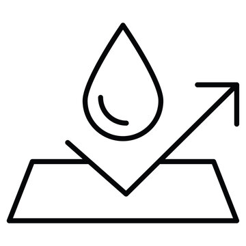 Water repellent surface icon simple flat icon vector symbol