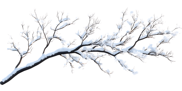 Snow-Covered Branch: Winter Nature Photography