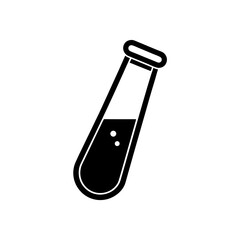 test tube icon on white background  .svg