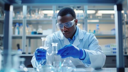 Fototapeta premium Precision Work of Laboratory Technician