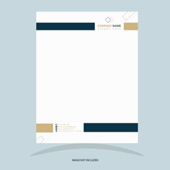 Premium Quality blue and golden Business Letterhead design