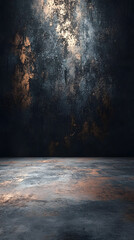 Grungy Industrial Wall and Floor with Textured Surface