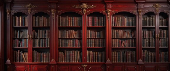  A study of light and shadow on crimson stained wood, highlighting the beauty of aged leather and the depth of mahogany textures.