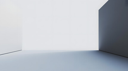 Minimalist Room with Soft Lighting and Shadows