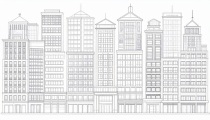 Fototapeta premium Abstract Architecture of modern and classical buildings