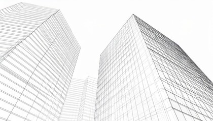 Fototapeta premium Abstract Architecture of modern and classical buildings