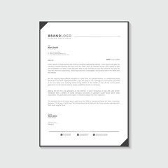 Clean and professional corporate company business letterhead template