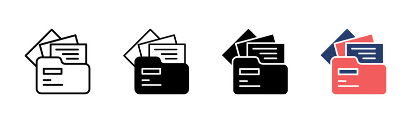 Paper Documents icon sheet multiple style collection