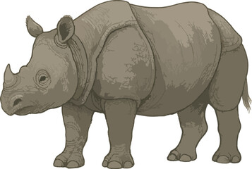 Obraz premium Rhinoceros sondaicus