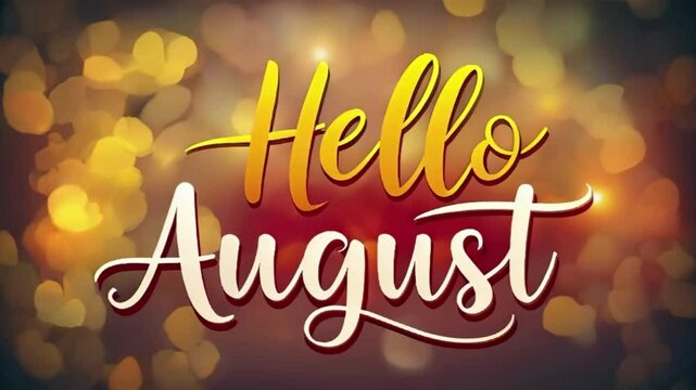 August Hand drawn lettering month name. Handwritten month August for calendar, monthly logo, bullet journal or monthly organizer. illustration