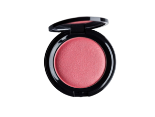 Open blush compact, vibrant pink powder