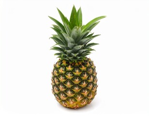Fototapeta premium Fresh Whole Pineapples with Green Crowns