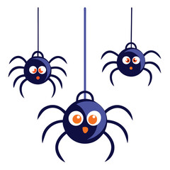 Whimsical Illustration of Three Small Creatures in a Colorful Scene