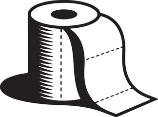 Toilet paper roll icon isolated on transparent background