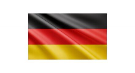Obraz premium German Flag Black Red Gold Stripes Waving