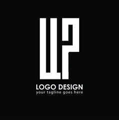 UP UP Logo Design, Creative Minimal Letter UP UP Monogram