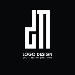 DN DN Logo Design, Creative Minimal Letter DN DN Monogram