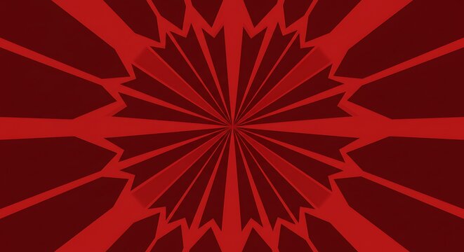 Crimson Kaleidoscope: Geometric Art, Deep Red Hues