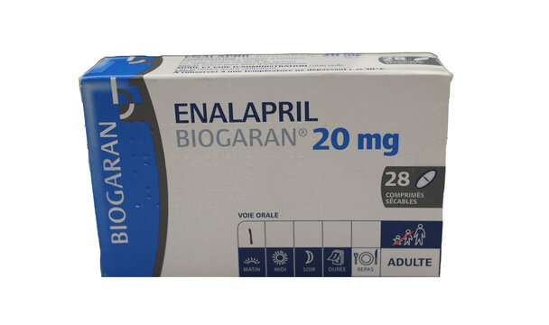 Boite de comprim&eacute; pour traitement cardiaque Enalapril de Biogaran