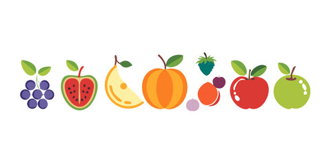 vector illustration of an apple with leaves