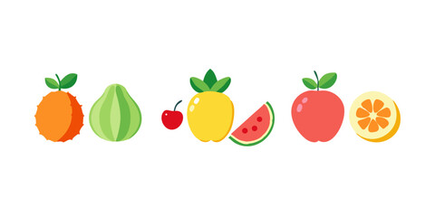 vegetables on white background