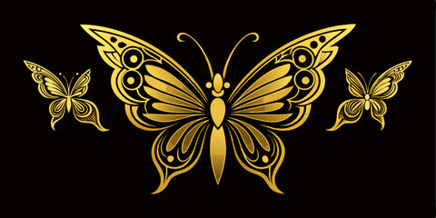 black and white butterfly