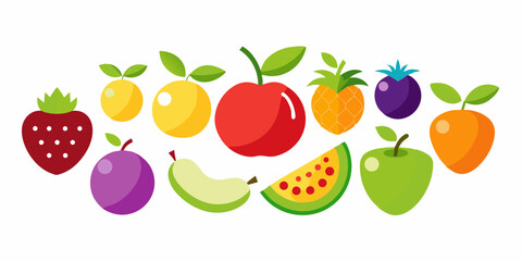 set of fruits and vegetables