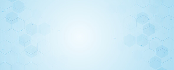 Abstract medical background with hexagons. Design for science, medicine or technology, innovation medicine, health