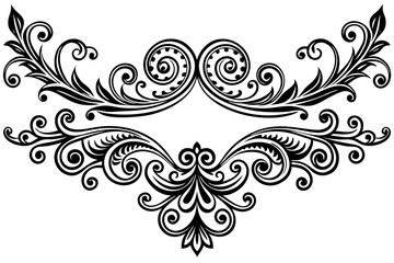 Graceful Vintage Divider with Handcrafted Scroll Elements