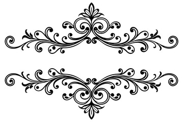 Classic Curved Divider for Invitations and Logos