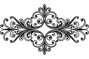 Intricate Vintage Divider with Swirls and Scroll Motifs