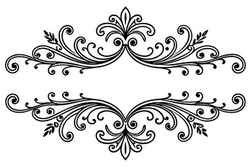 Charming Ornamental Divider in Vintage Engraved Style