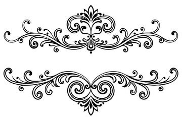 Decorative Divider in Antique Calligraphy Inspired Design