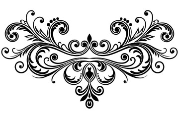 Ornate Divider with Scroll Flourishes for Invitations