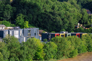 Auf der Garonne bei Bordeaux in Frankreich