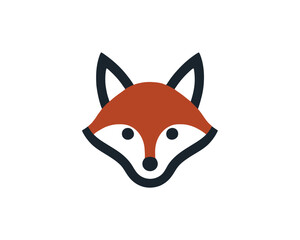 Obraz premium Fox logo icon with bold colorful details