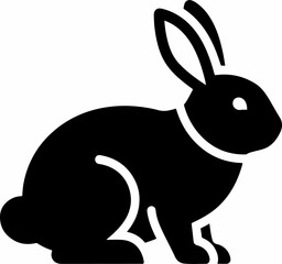 black rabbit cartoon character