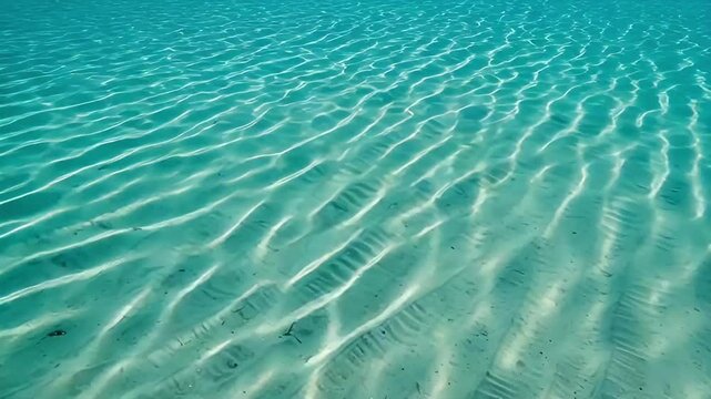Ultra Wide Underwater Seascape Crystal Clear Water and Sandy Bottom