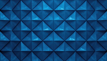 Fototapeta premium Abstract geometric pattern dark blue triangular texture background