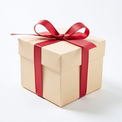 Fototapeta premium Elegant Gift Box with Red Ribbon
